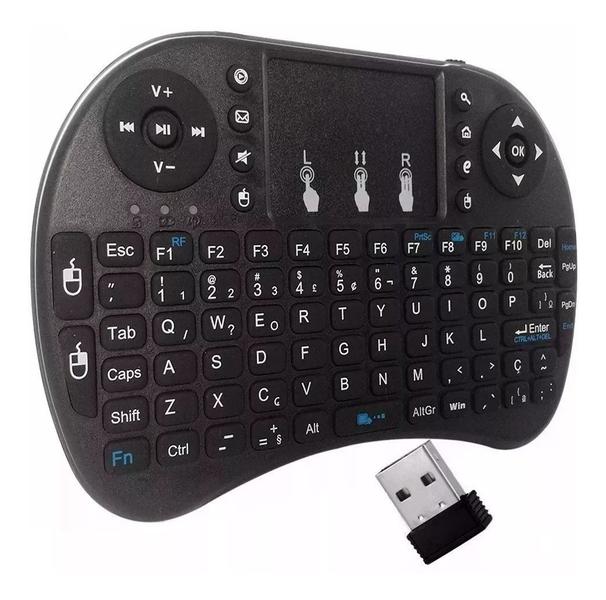 Imagem de Mini Teclado Led Wireless Keyboard Mouse Smart Tv