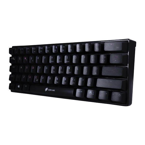 Imagem de Mini Teclado Mecanico Gamer LED Rainbow SWITCH Outemu RED ZIGGY Preto TC607 OEX Game