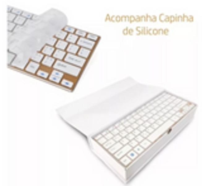 Imagem de Mini Teclado + Mouse Sem Fio 2.4G Ultra Slim HK -3910