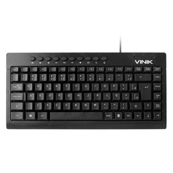 Imagem de Mini Teclado Multimídia Vinik Dynamic, USB, ABNT2, Preto - DT111