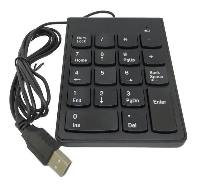 Imagem de Mini Teclado Numérico Usb Com Fio Calculadora Pc Notebook