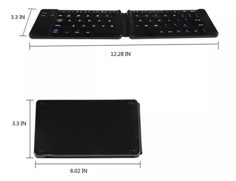 Imagem de Mini Teclado Portátil Dobrável Sem Fio Bluetooth