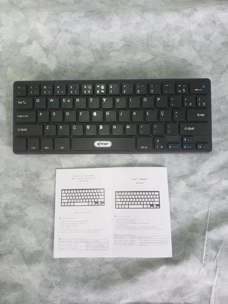 Imagem de Mini teclado sem fio bluetooth portugues abnt2