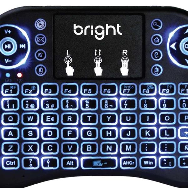 Imagem de Mini Teclado sem Fio Bright Retroiluminado Cód.0595 Preto