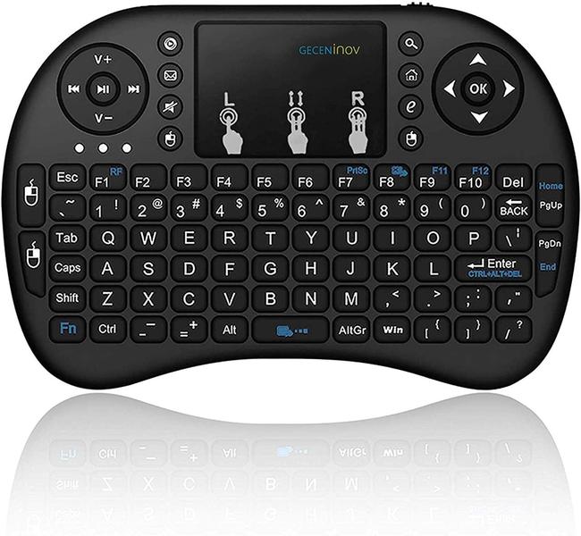 Imagem de Mini Teclado Sem Fio com Luz de Led Media Player Pc Video Game tv