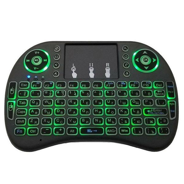 Imagem de Mini Teclado Sem Fio RGB Portátil - Compatível com Android, Smart TV Box, PC e Laptop