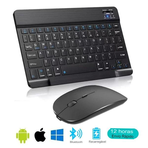 Imagem de Mini Teclado sem fio Via Bluetooth e Mouse,  Para , Tablet, Celular