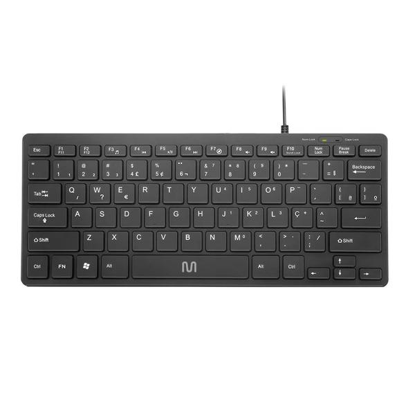 Imagem de Mini Teclado Silencioso Teclas Multimídia Abnt2 Português Brasil Multi TC154