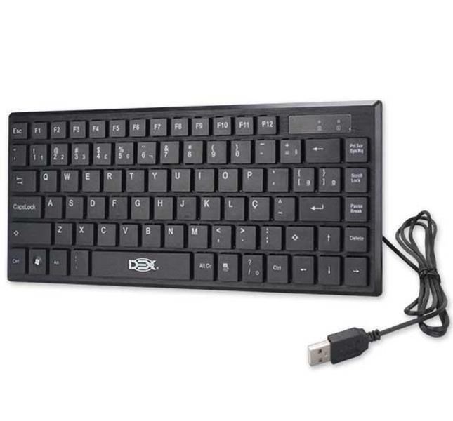 Imagem de Mini Teclado Usb Super Slim Tipo Chocolate Com Ç Com Fio - LTK-667 - Dex