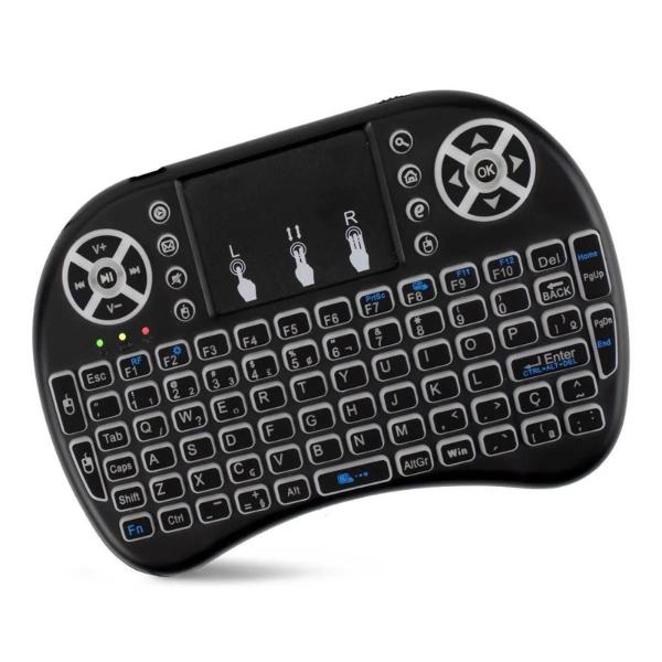 Imagem de Mini Teclado Wireless Touch Pad Pc Android Tv Smart Com Led