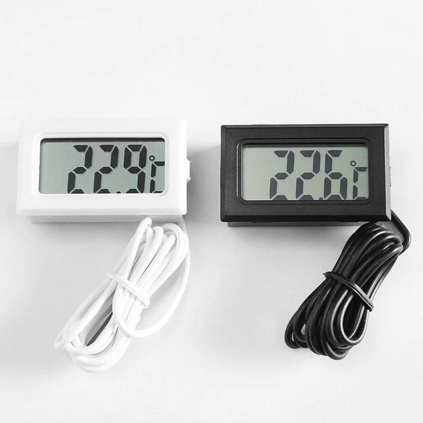 Imagem de Mini Termômetro Digital LCD Interno Com Sonda Para Aquário Tanque De Peixes Sensor De Temperatura De