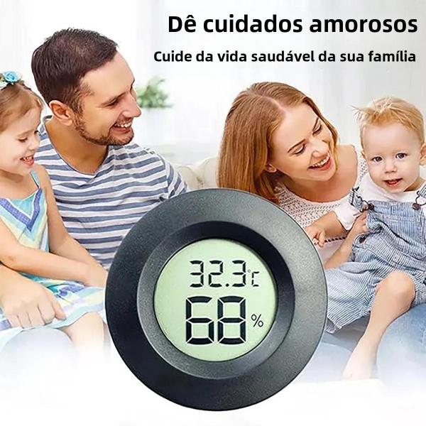 Imagem de Mini Termômetro Higrômetro Digital LCD -50  graus C a +70  graus Medidor De Umidade E Temperatura C Para