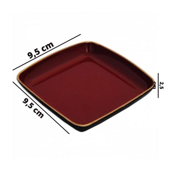 Mini Tigela Quadrada Molheira Kozara 90 Ml Vermelha Nihon Shikko Imagem de Mini Tigela Quadrada Molheira Kozara 90 Ml Vermelha Nihon Shikko