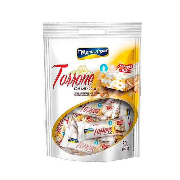 Imagem de Mini Torrone com Amendoim Montevérgine Pacote 80g