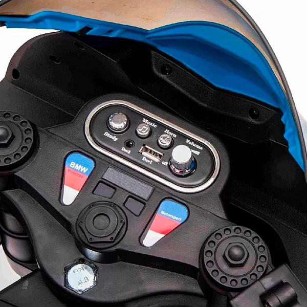 Imagem de Mini Triciclo BMW HP4 Infantil Moto Viatura Suzuki Grande Elétrica para Crianças Motinha Recarregável a Bateria Motocicleta Inf Velotrol Corrida Aro