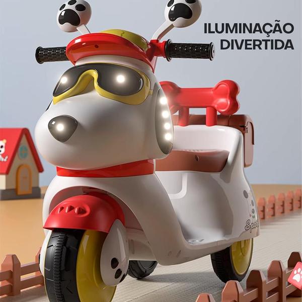 Imagem de Mini Triciclo Infantil Moto Elétrica para Crianças Motinha Recarregável a Bateria Motocicleta Inf Velotrol Motoca