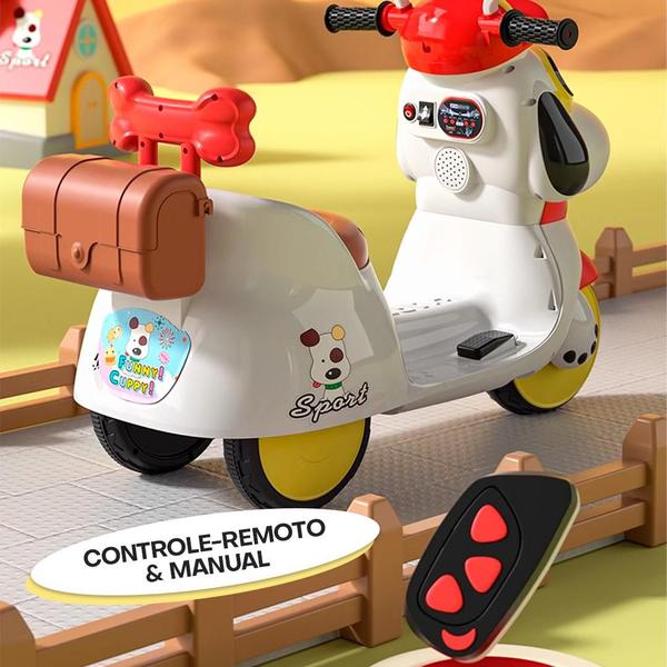 Imagem de Mini Triciclo Infantil Moto Elétrica para Crianças Motinha Recarregável a Bateria Motocicleta Inf Velotrol Motoca