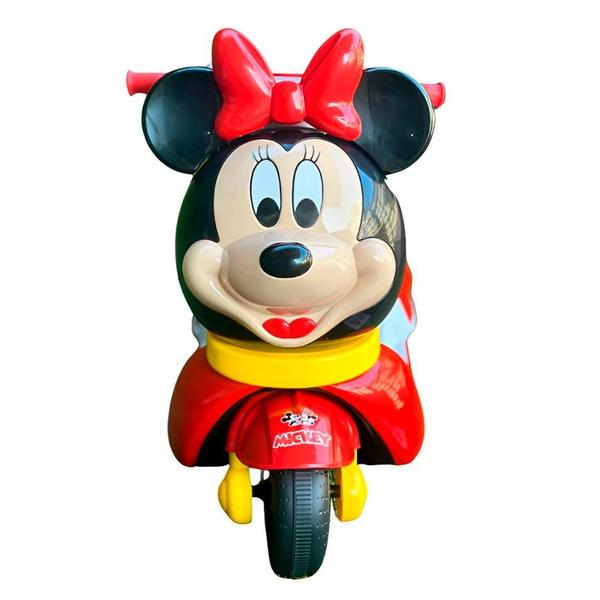 Imagem de Mini Triciclo Minnie Mouse Mickey Infantil Moto Elétrica para Crianças Motinha Recarregável a Bateria Motocicleta Inf Velotrol Motoca