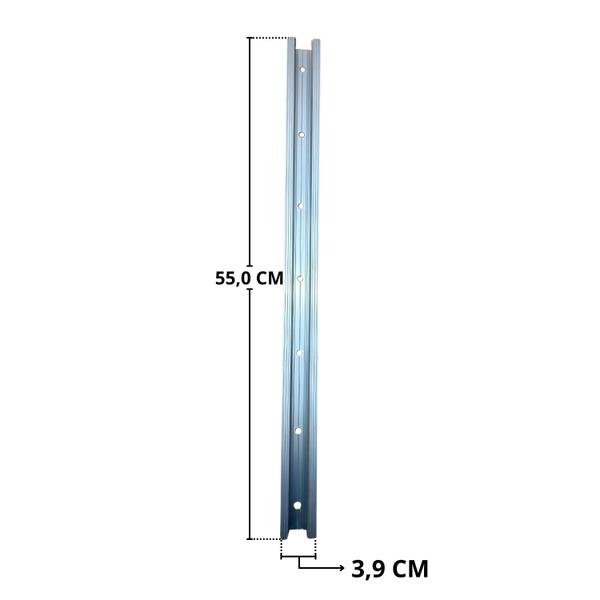 Imagem de Mini Trilho 550mm - Telha Metálica Para Placa Solar 02 Peças