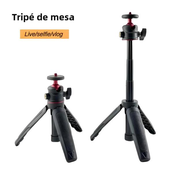 Imagem de Mini Tripé Portátil para Celular e Câmera - Suporte para Vlog e Selfie