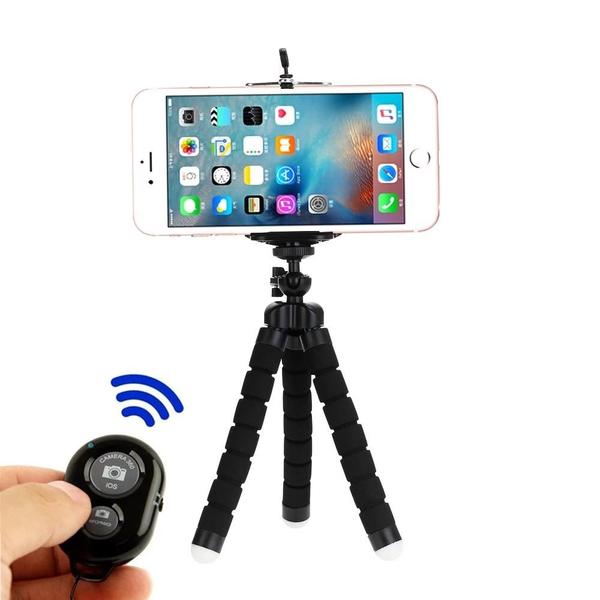 Imagem de Mini Tripé Universal para Celular e Câmera - Suporte com Clip e Monopé