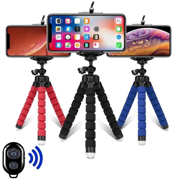 Imagem de Mini Tripé Universal para Celular e Câmera - Suporte com Clip e Monopé