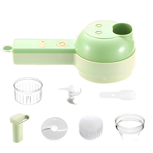 Mini Triturador 4 Em 1 Elétrico Cozinha Moderna E Rápida - Desert Ecom Imagem de Mini Triturador 4 Em 1 Elétrico Cozinha Moderna E Rápida