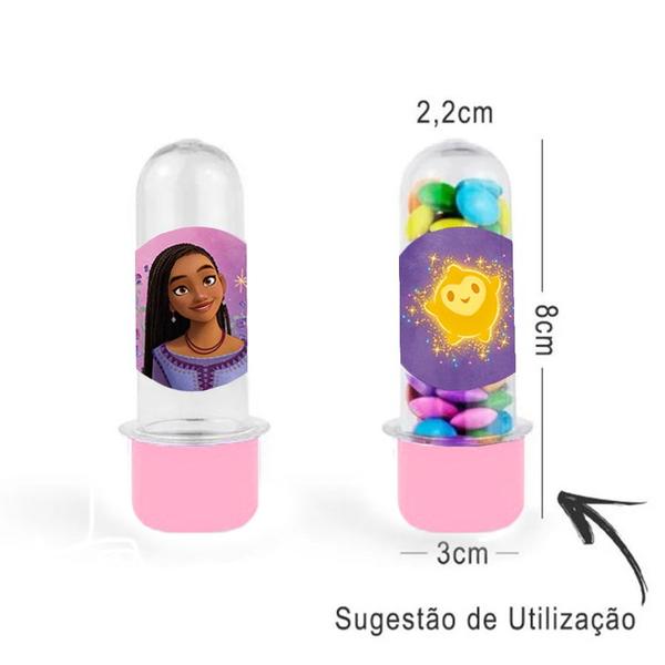 Imagem de Mini Tubete Lembrancinha Rosa Claro - Festa Wish - 8cm - 20 unidades - Rizzo