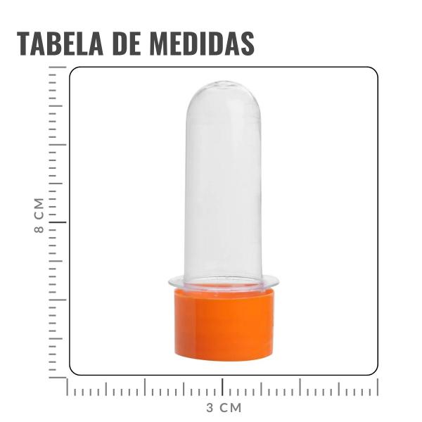 Imagem de Mini Tubete para Lembrancinha Laranja 8cm - 10 Unidades