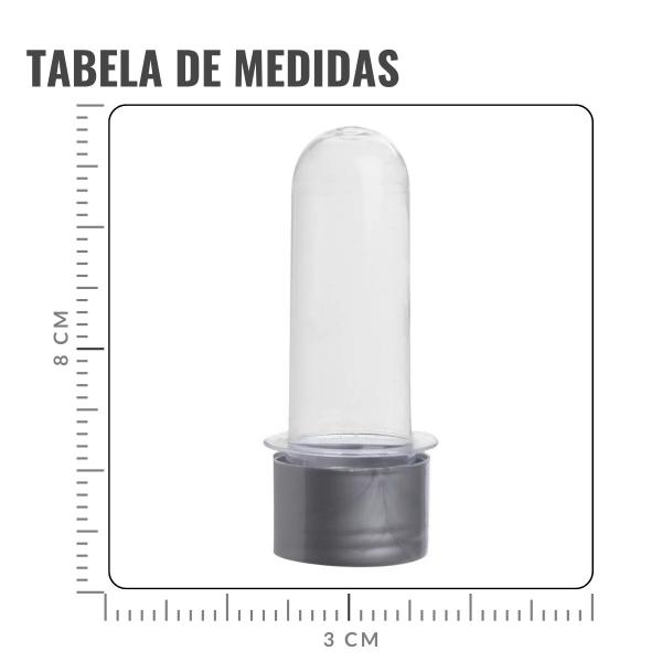 Imagem de Mini Tubete para Lembrancinha Prata 8cm - 10 Unidades