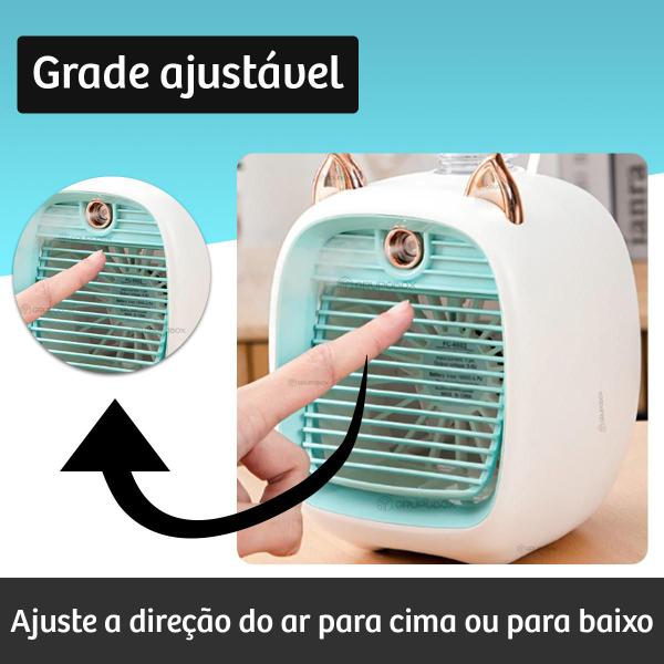 Imagem de Mini Umidificador Ar Portatil Mini Ventilador De Ambientes 