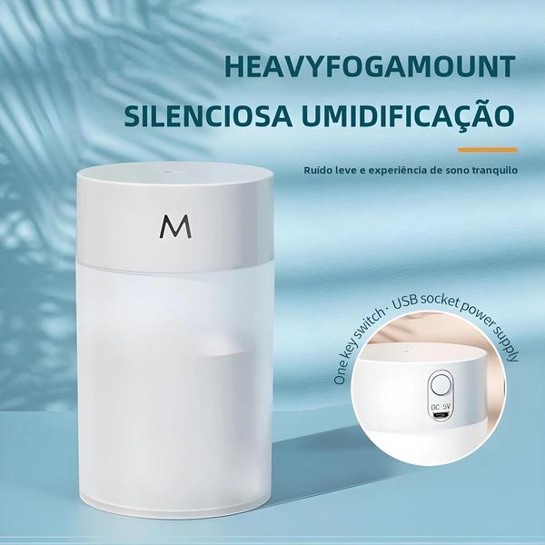 Imagem de Mini Umidificador USB de Grande Capacidade - Para Casa e Escritório - Purificação do Ar