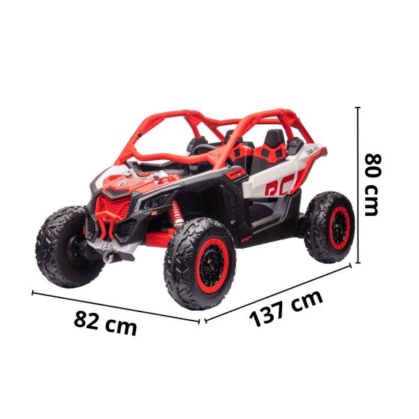 Imagem de Mini Utv Carro Can Am Maverick Elétrico 24V Infantil Jipe Buggy Led Som Usb Vermelho Importway Bw238