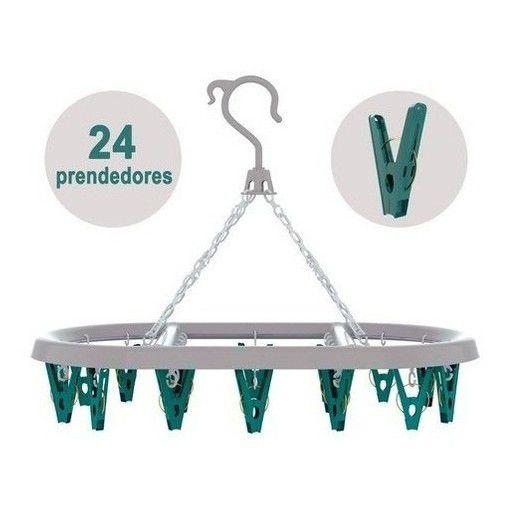 Imagem de Mini Varal 24 Pregadores Prendedores De Roupas Flashlimp