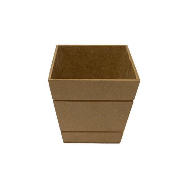 Imagem de Mini Vaso Cachepot Riscado 9,5x9,5x10 Kit 10un Mdf Madeira