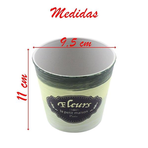 Imagem de Mini Vaso De Planta Cachepot Estampado Decorado 11cm