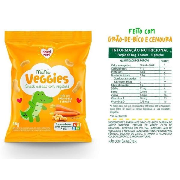 Imagem de MINI VEGGIES GRÃO DE BICO E CENOURA 18g - NHAMI MAMI