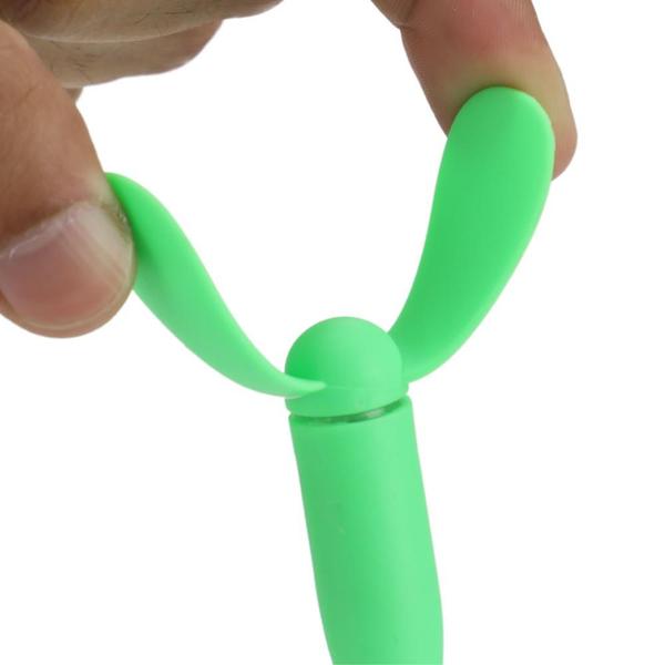 Mini Ventilador Bendable USB Portátil Flexível Verde Claro - DualComp Imagem de Mini Ventilador Bendable USB Portátil Flexível Verde Claro