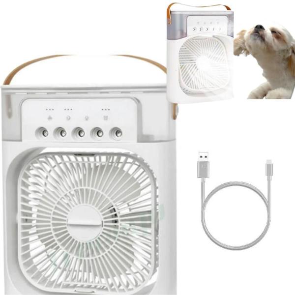 Mini Ventilador Branco Para Mesa E Portátil - AL Imagem de Mini Ventilador Branco Para Mesa E Portátil