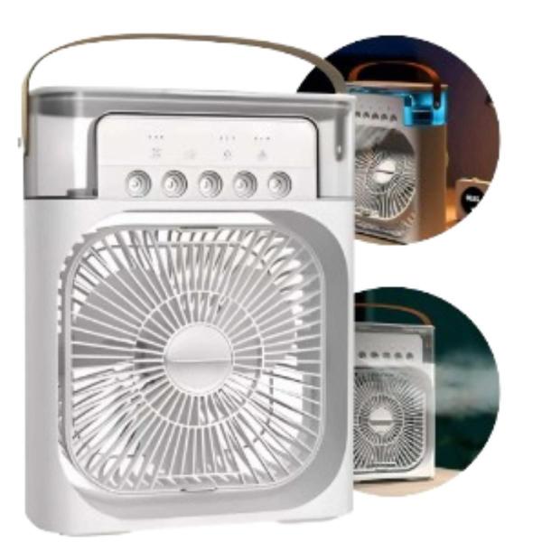 Mini Ventilador Branco Para Mesa E Portátil - AL Imagem de Mini Ventilador Branco Para Mesa E Portátil