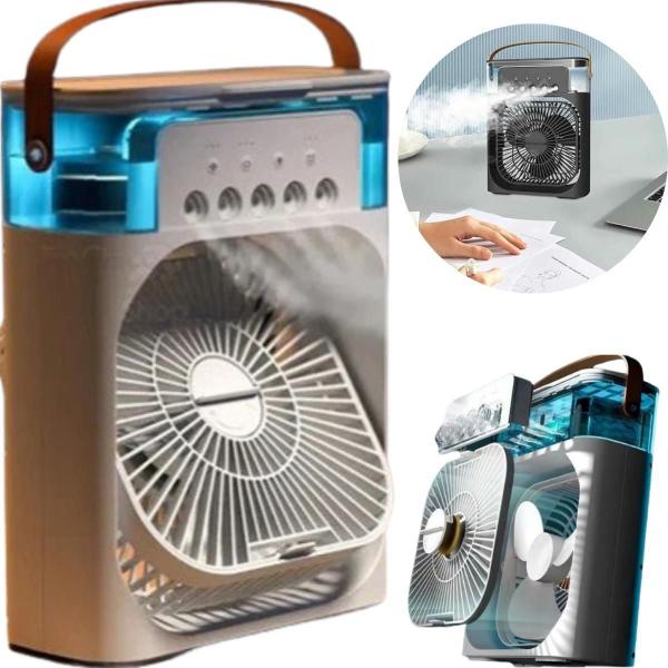 Mini Ventilador Branco Para Mesa E Portátil - AL Imagem de Mini Ventilador Branco Para Mesa E Portátil