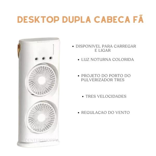 Imagem de Mini Ventilador Climatizador com recarga USB rápida!