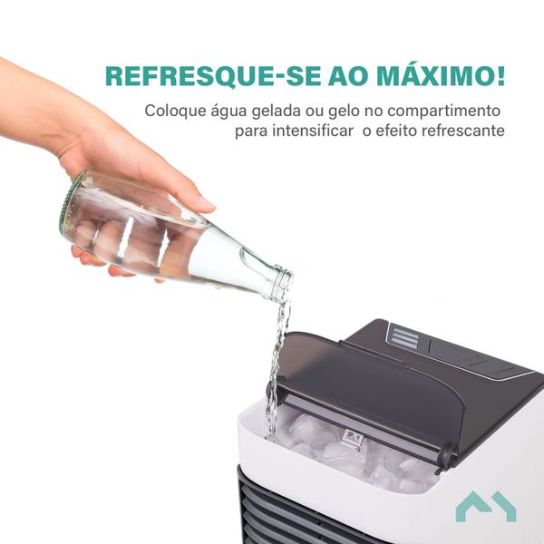 Imagem de Mini Ventilador Climatizador De Ar Umidifica Gelo Resfria