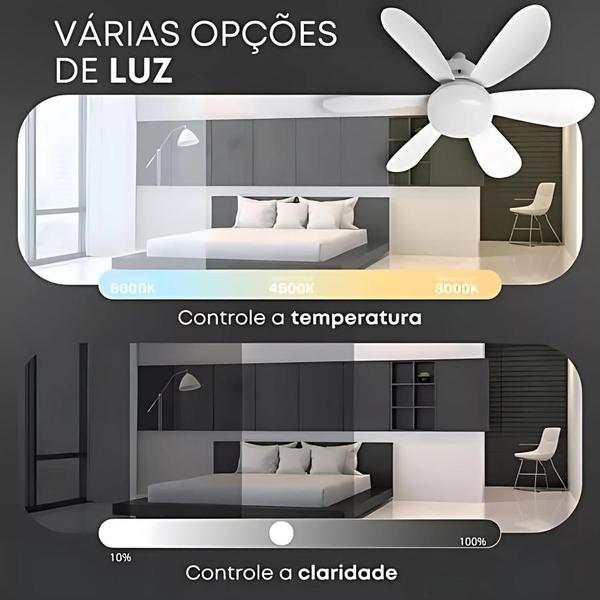 Imagem de Mini Ventilador com Luz LED: Perfeito para Qualquer Ambiente