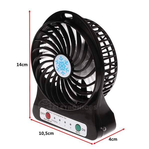 Imagem de Mini Ventilador Compacto USB Silencioso Preto - C40248