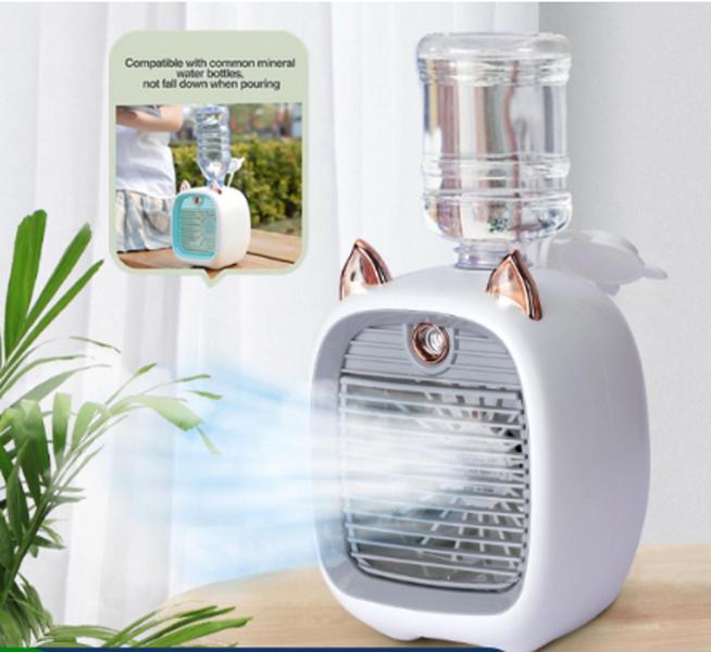 Imagem de Mini Ventilador de Água, 3 Velocidade Humidificador Climagizador MIni Ar Condicionado,