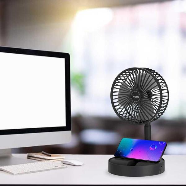 Imagem de Mini Ventilador de Mesa Bright USB 4,5W Cód.VN003 Preto