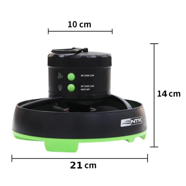 Imagem de Mini Ventilador de Mesa Portatil com Lanterna Recarregavel Usb  Nautika 