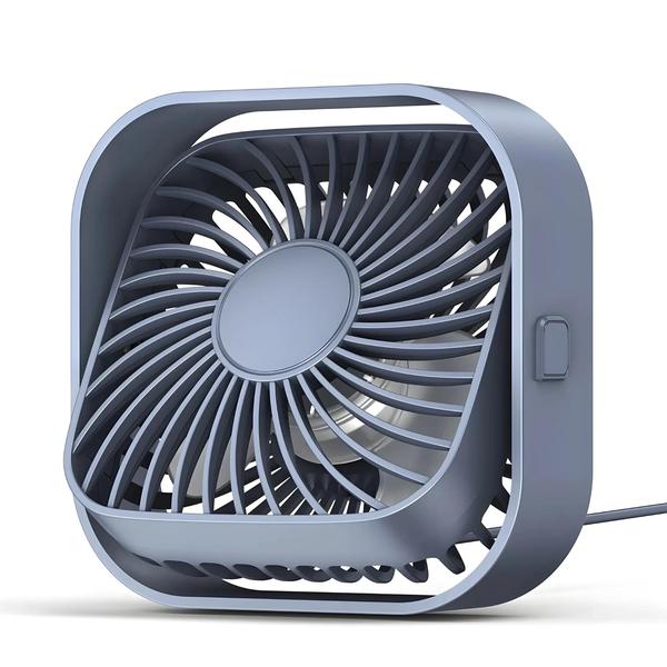 Imagem de Mini Ventilador de Mesa USB Portátil e Silencioso - 3 Velocidades e Fluxo de Ar Forte 360°