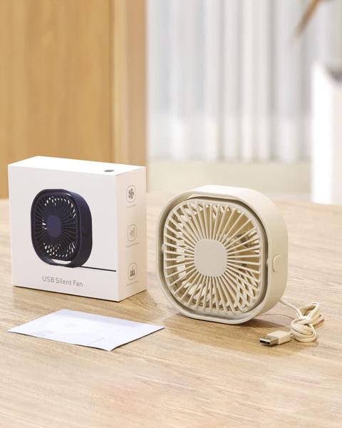 Imagem de Mini ventilador de mesa USB portátil RJVW 3 velocidades 4 po